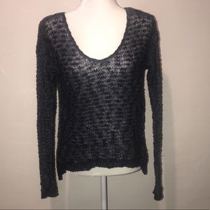 Abercrombie and Fitch metallic sheer sweater small